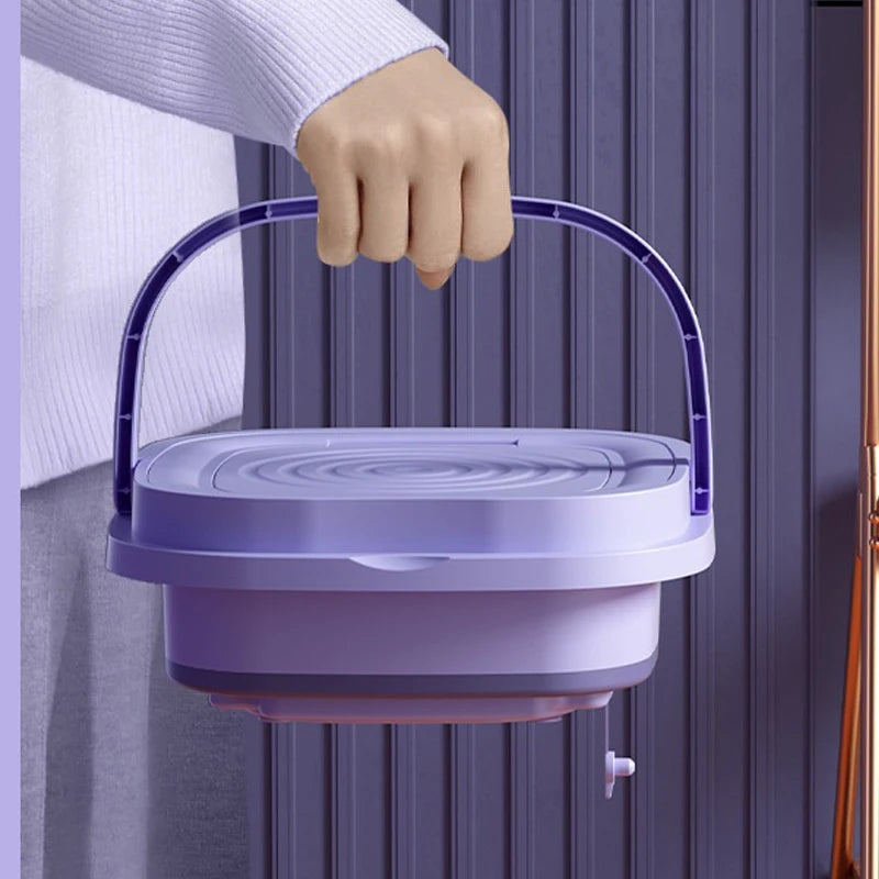 Portátil Pequena Máquina de Lavar Roupa Dobrável, Spin Dryer para meias calcinha, Mini máquina de lavar roupa doméstica, 8L