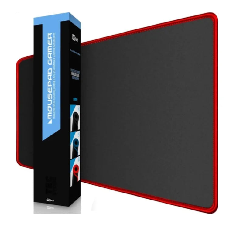 Mousepad Mouse Pad Gamer 30 X 80 Preto Speed Grande M3080 Teclado Streamer Home Office Computador Vermelho Preto Azul