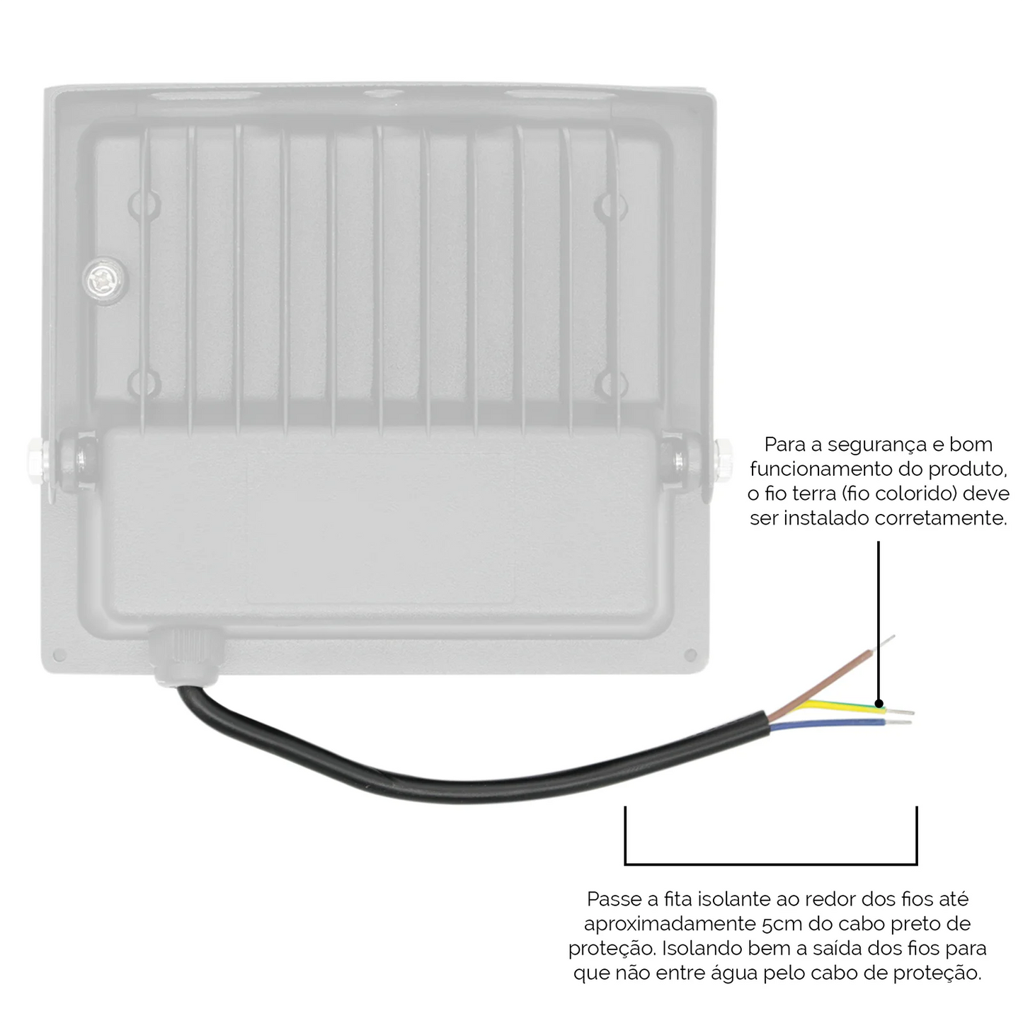 Refletor Led 100W Refletor Bivolt Impermeável Luz Branca Forte